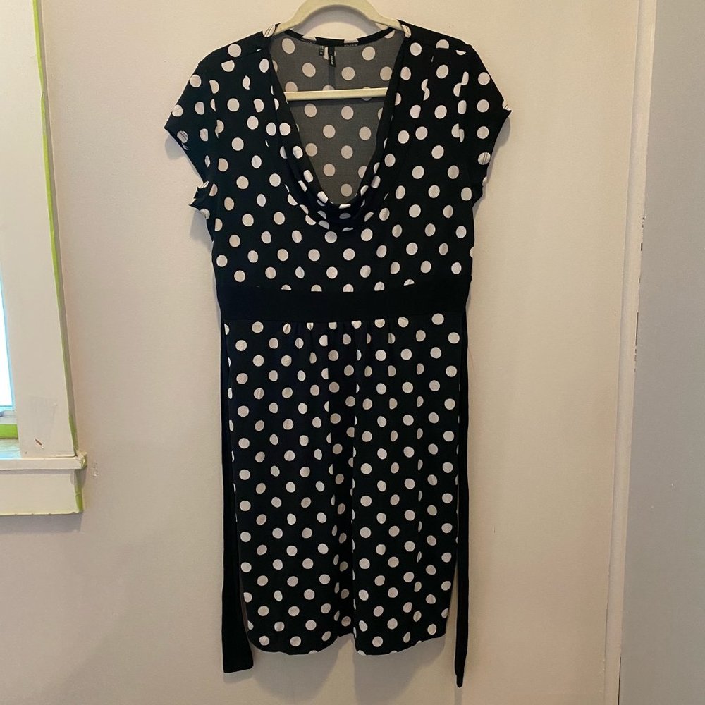 XL Maurices Polka Dot Black & White Dress